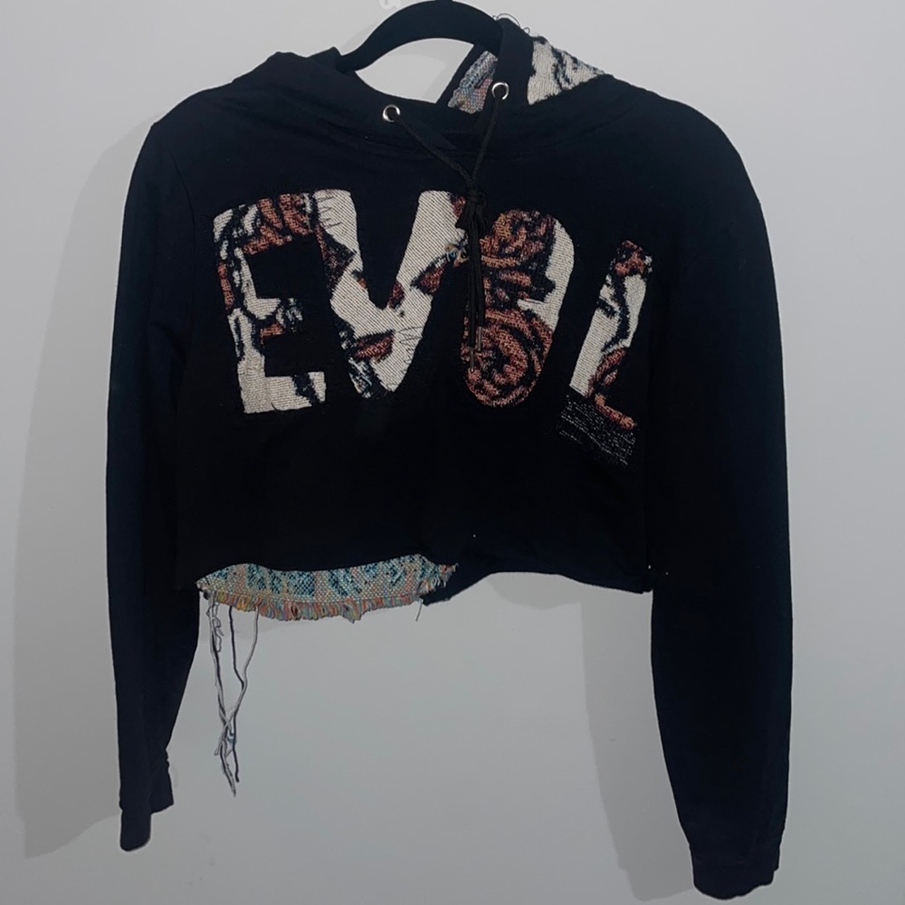 Floral Cropped Hoodie